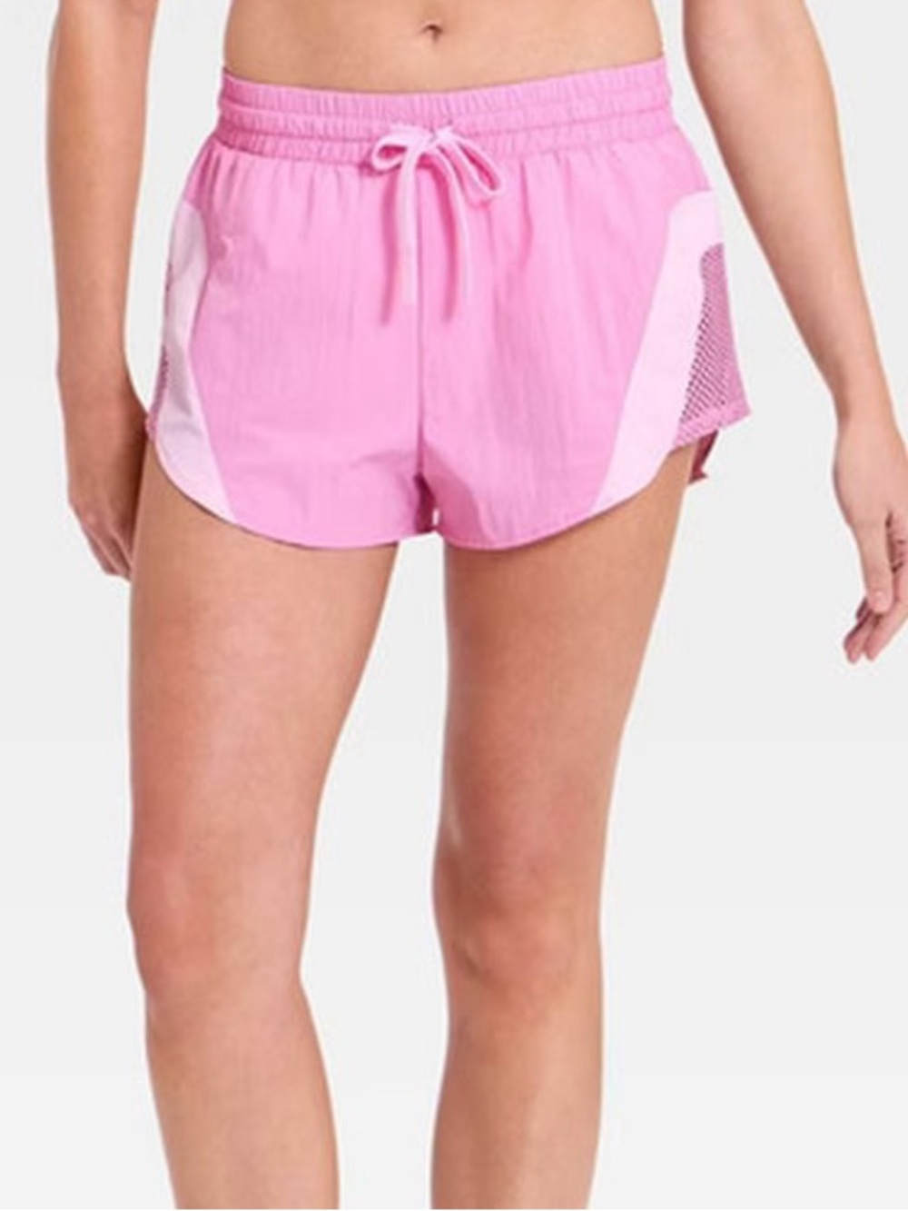 Joylab pink mesh colorblock woven athletic shorts NWT h